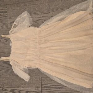 Zara Cream Kids Formal Dress Size 10